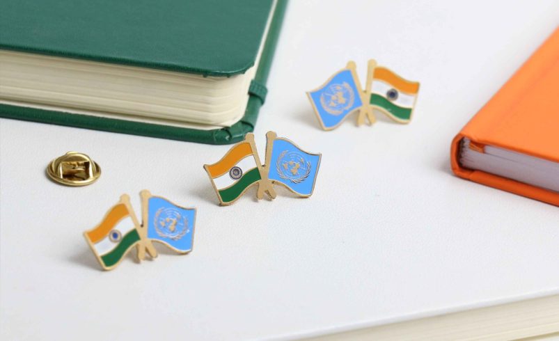 UN Flag Lapel Pin