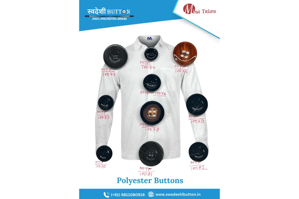 Trusted Polyester Clothing Button Manufacturers in Delhi – Quality by Swadeshi Button